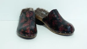 NIB NEW Jambu Monaco Mule Heels Multicolored Wine Floral Women's 10M 41 EUR - Picture 1 of 9