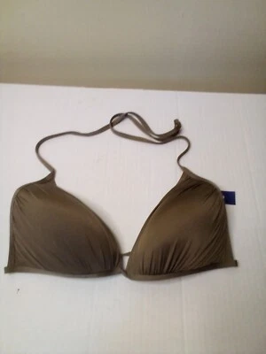 Top de bikini Old Navy para mujer XL triángulo natación acolchado copas marrón Foto 1 de 4