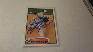 2012 TOPPS RICKY NOLASCO AUTOGRAPHED BASEBALL CARD - Picture 1 of 3