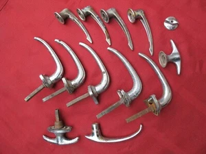 1940's Set of Door Handles Trunk Pull Latch Jaguar MK VII VIII IX - Picture 1 of 12