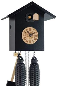 Romba -Kuckucksuhr Modern schwarz 8-Tage Laufwerk 20cm- SK34-2 Kuckucksuhr Origi - Bild 1 von 1
