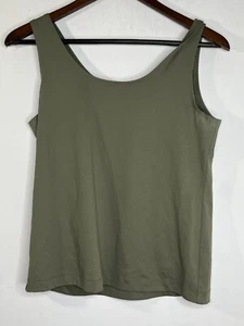 Chicos Olive Green Womens 1 Shell Layering Top M 6 8 - Picture 1 of 4