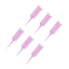6Pcs Hair Dyeing Comb Professional Pointed Tail Rounded Comb Teeth Heat Resi Sds