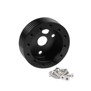 1" Black Hub for Nardi JDM 6 Steering Wheel Hub to FS Grant 3 hole Adapter - Picture 1 of 7