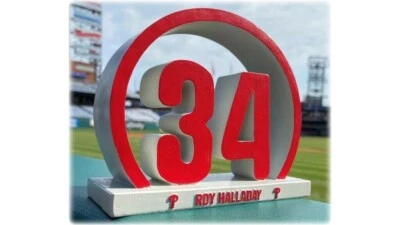 2021 Phillies Roy Halladay #34 Retirement Monument/Statue 8/8/21 SGA NIB - Image 1 of 3