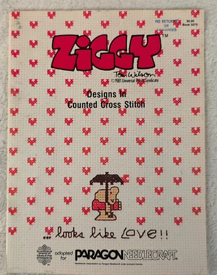 Libro De Colección Paragon Needlecraft Ziggy Parece Amor Punto de Cruz Patrón Foto 1 de 4