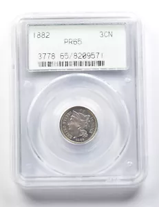 1882 Three Cent Nickel PR65 PCGS OGH *8767 - Picture 1 of 3