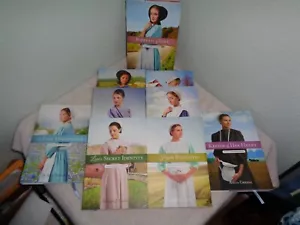 HEARTS OF AMISH COUNTRY LOT 9 HARDBACK BOOKS WITH RIBBONS DUSTCOVERS ANNIES - Foto 1 di 2