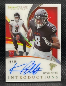 Panini Immaculate Kyle Pitts Immaculate Introductions 2021 novato automático II-KP/49 - Imagen 1 de 2
