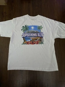 Reebok 2010 Super Bowl XLIV Men T-Shirt Colts vs New Orleans Saints 2XL - Picture 1 of 7
