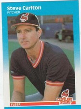 STEVE CARLTON 1987 Fleer Update card (#U-17) Indians Philadelphia Philies NR MT