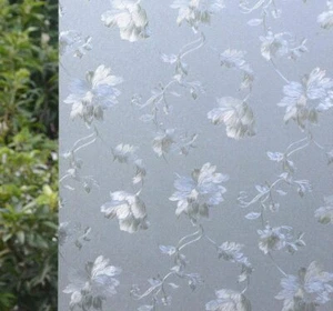 Película de ventana de vidrio de hibisco, pegatina de ventana adhesiva estática sin pegamento 17,7"x78,7" - Imagen 1 de 12