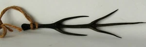 Antique Blacksmith Made Wrought Iron 5 Tine Hearth Skewer Primitive - Picture 1 of 4