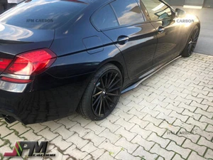 GT type Carbon Fiber Side Skirts Extension Lip For BMW F06 M6 Gran Coupe Only - Picture 1 of 2