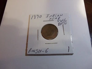 A RARE 1870 INDIAN HEAD PENNY WITH A FULL DATE & SHALLOW N - Picture 1 of 10