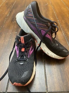 Brooks Adrenaline GTS 19 Women's Size 8 Running Sneakers Black Athletic Shoes - Picture 1 of 6