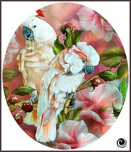 Parrots & Orchids 696o Chart Counted Cross Stitch Pattern DMC - Picture 1 of 5