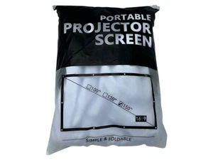 150" Portable Projector Screen 16:9 Simple & Foldable For Indoor & Outdoor Use - Picture 1 of 3