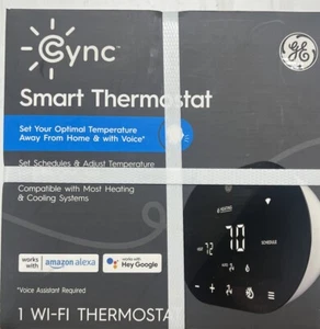 GE CYNC Smart Thermostat, Programmable Wi-Fi Thermostat, Alexa and Google. - Picture 1 of 1