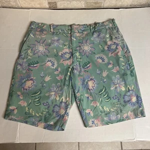 Polo Golf Ralph Lauren Shorts Mens 36 Green Floral Print Swim Stretch Packable - Picture 1 of 9