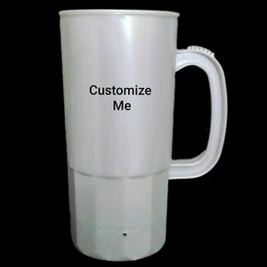 8-Personalized/customized 22 Ounce Beer Mugs, many mug colors offered. - Picture 1 of 8