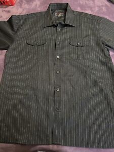 Jean Paul Exclusive Milan Italy Mens 2XL Button Up Shirt Short Sleeve Blk/ White