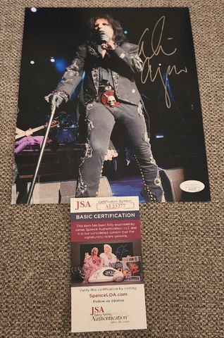 ALICE COOPER SIGNED 8X10 PHOTO SCHOOLS OUT SUMMER JSA AUTHENTICATED #AL23277 Cover