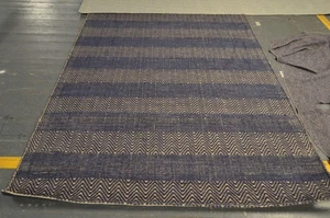 Blue Rug Cornwall Navy Geometric Flatweave Cotton Jute by Sofa com 160cm x 230cm - Picture 1 of 16