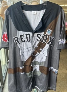 Boston Red Sox Star Wars Jersey With Cape Adult Large VGUC - Picture 1 of 7