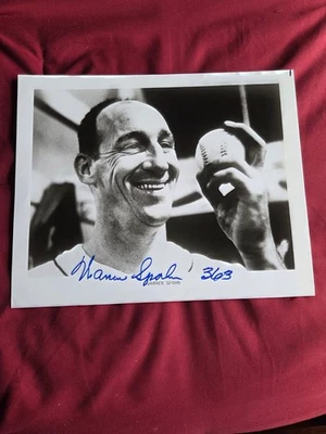 Warren Spahn-Signed B/W 8 x 10 Photo "363 Wins" Milwaukee Braves Estate Sale - Image 1 of 2