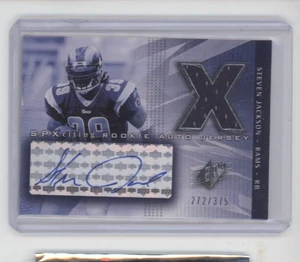 Steven Jackson Rams 2004 Upper Deck SPx Auto Signed Jersey Rookie Card Rc #/375 - Picture 1 of 2