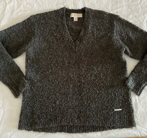 Michael Kors Sweater Women’s Size XS Gray V Neck Sweater Pullover - Picture 1 of 6