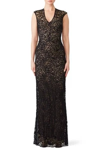 Theia TA12 A Night To Remember Kleid Gr. 6 schwarz nude - Bild 1 von 2