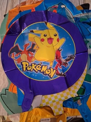 Balões Pokemon Pikachu & Friends Die-Cut 8 peças festa personagem feliz aniversário - Imagem 1 de 4