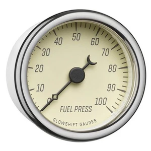 Kit de medidor de presión de combustible GlowShift antiguo clásico serie vintage con sensor - Imagen 1 de 7
