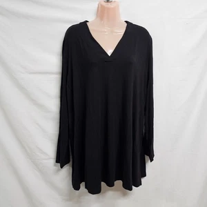 Top informal de oficina Susan Graver para mujer talla 3XP negro - Imagen 1 de 10