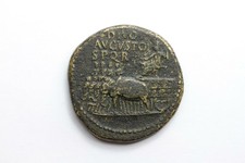 * Augustus * Sestertius-Ti CAESAR DIVI AVG F AVGVST P M TR POT XXXVII