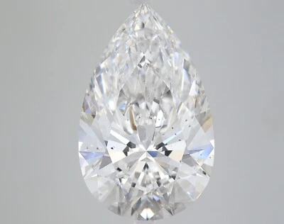 6.32 Ct PEAR Cut IGI CERTIFIED LAB GROWN CVD Diamond G Color SI1 Clarity - Image 1 of 4