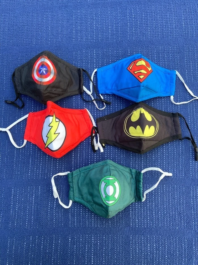5 Pack Kids superhero fashion masks - Image 1 of 1
