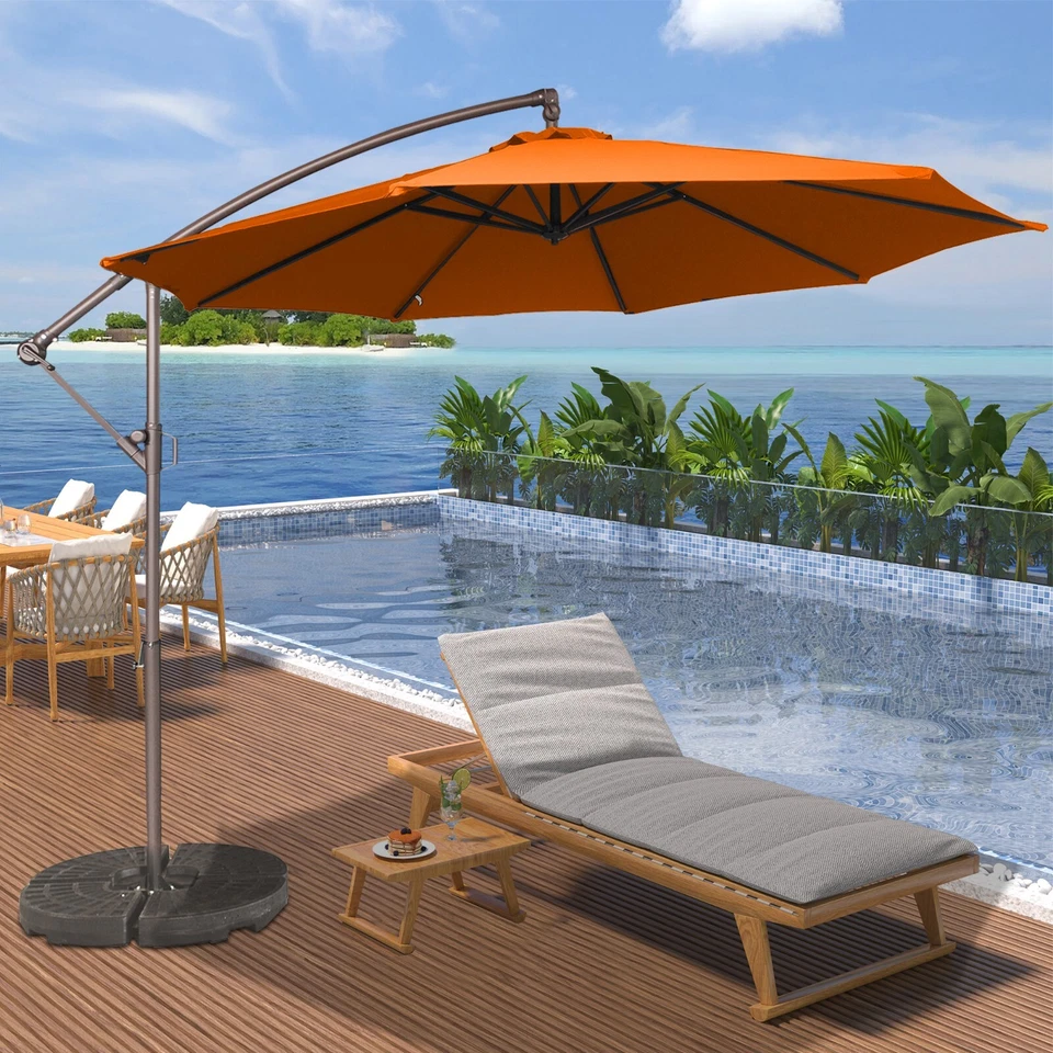 Clihome 10ft Patio Umbrella Outdoor Crank Cantilever Umbrella Without Base - Image 1 of 1