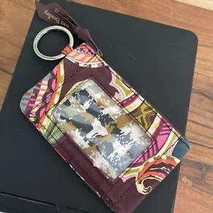 Vera Bradley Ausweisetui mit Reißverschluss und Schlüsselring in Erbstück Paisley - Bild 1 von 5
