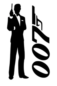 James Bond 007 Silhouette Vinyl Decal Sticker Custom number - Picture 1 of 16