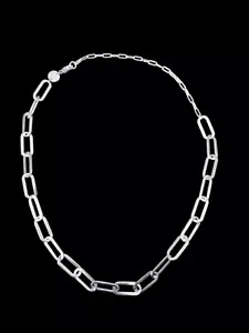 Jennifer Zeuner Marta 925 Plata de Ley Clip Grueso 16mm Eslabones 17" Cadena - Imagen 1 de 8