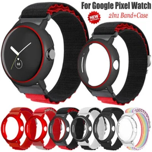für Google Pixel Watch 1 2 Uhrenarmband Nylon Loop Sport Armband + Schutzhülle - Bild 1 von 26
