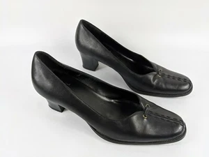 Clarks Cushion Soft Black Leather Mid Heel Shoes Uk 5 Eu 38 - Picture 1 of 5