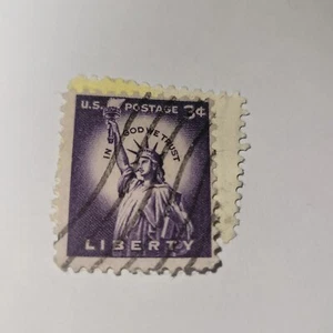 Statue Of Liberty Lady Liberty Purple US Lady Liberty Statue 1954 2 Cent... - Picture 1 of 4