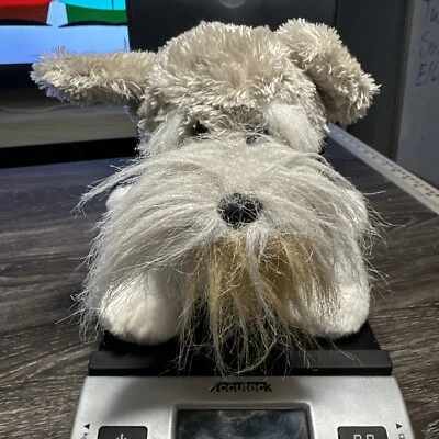 Ganz Webkinz 9” Dog Schnauzer HM159 Grey Plush Stuffed Animal No Code Stuffy Toy - Image 1 of 4