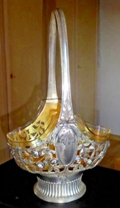 DBE (Dupper&Bernhold) - cesta de asa antigua - accesorio de mesa - metal vers./ver. - Imagen 1 de 11