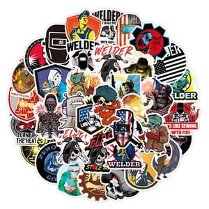 50 pcs Stickers for Welders Welding Helmets Tool Boxes - Picture 1 of 3