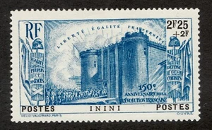 1939 French Inini Sc# B5 (semi postal) 150th Anniv of the Revolution - MH Cv$16 - Bild 1 von 1